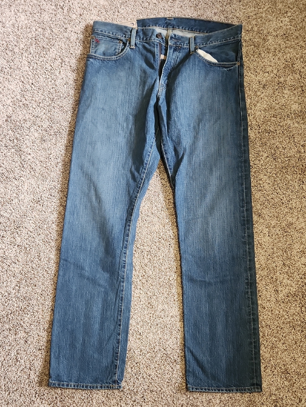 Ralph Lauren Women's Hampton Straight Leg Blue Jeans 32×32 EUC
